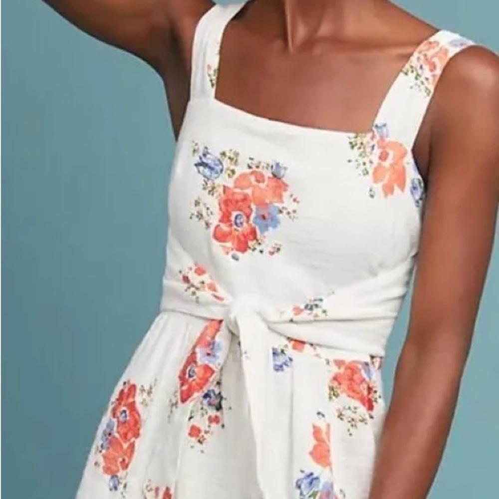 Women's Meadow Rue Dress Size 12 White Floral - Picture 2 of 15